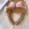 Linda Nueva Diadema de Dibujos Animados para Mujer, Diadema de Felpa para Lavarse la Cara y Aplicarse Mascarilla Facial, Accesorio para el Cabello Antideslizante