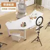 Mesa de transmissão ao vivo mesa de computador móvel mesa de escritório para streamer mesa de escritório para vender mercadorias display bancada de transmissão ao vivo giratória suporte especial para vendas ao vivo