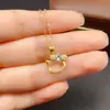 Colgante de Aguamarina Natural Transfronterizo Accesorios para Mujer Nicho de Alta Gama Joyería de Plata 925 4*4 Joyería de Lujo Venta Directa de Fábrica