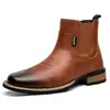 Botas Chelsea Masculinas Tk Retro Desgastadas Botas Curtas de Calçar Estilo Britânico Botas de Couro com Trabalho Esculpido Amazon