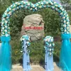 Arco de flores de seda para boda soporte para flores arreglo de boda puerta de flores inauguración de tienda arco de flores para celebración corona de actividad de celebración puerta de la felicidad