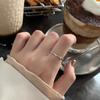 Anillo coreano de plata de ley 925 con diseño irregular, sencillo y moderno, para mujer, 2021