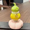 Giratorio de Cerámica Perlada Galvanizada con Forma de Calabaza, Adorno Giratorio para Aliviar el Estrés de la Fortuna y la Prosperidad, Decoración de Mascota de Té para Aliviar el Estrés para Coche y Escritorio