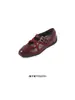 Zapatos planos de cuero para mujer con plataforma interior para aumentar la altura, nuevo estilo 2026, versátiles zapatos Mary Jane retro con tiras cruzadas y un toque deportivo