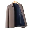Roupa de Marca Masculina para Homens de Meia-Idade e Idosos, Jaqueta Casual de Negócios Novo Estilo, Jaqueta Curta Fina de Primavera e Outono para o Pai