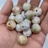 Cuentas Redondas de Mabei de Doble Color Colorido con Recubrimiento UV de 16 mm, Agujero Recto, Accesorios de Cuentas para Cadena de Teléfono Móvil, Joyería Hecha a Mano para Bricolaje