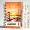 Fornecimento Exclusivo Transfronteiriço de Caderno Planejador A5 Inglês 2027, Manual de Eficiência para o Escritório, Caderno de Calendário Anual