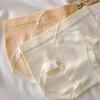Calzones de Mujer Dulce Naranja Mu Si Suave Ceroso Dulce Algodón Puro Entrepierna Delgados Transpirables Suaves de Alta Elasticidad Cálidos Cintura Media