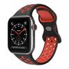Correa Nike de silicona bicolor con hebilla de mariposa de 8 palabras para Apple Watch, compatible con correa deportiva transpirable con orificios para iWatch.