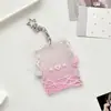 Soporte para tarjeta de ventilador de alas de auricular para jugador Monvkaka soporte para tarjeta acrílico tarjeta pequeña de 3 pulgadas soporte para tarjeta rígida