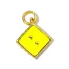 Dados Franceses para el Amor Colgante de Cobre con Circonita DIY Estilo Ins Colgante de Collar Femenino Estrella Cola de Pez Cachorro