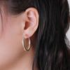 Xuping Joyería Pendientes de Aleación Europeos y Americanos Pendientes Femeninos Pendientes del Círculo de Celebridades de Internet Pendientes de Año Nuevo Joyería Geometría