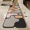 Tapetes de Chão Especiais de Lama Diatomácea Estilo Retrô para Cozinha São Absorventes de Água, Absorventes de Óleo, Antiderrapantes, Resistentes ao Desgaste, Resistentes a Manchas, Tapetes de Chão de Fácil Cuidado, Tapetes de Chão para Cozinha