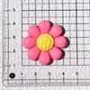 Accesorios Brillantes de Resina de Girasol DIY Charms para Zapatos Ropa Botella de Agua Pasador Gomita para el Cabello Pegatinas Decorativas