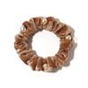 Nuevo Anillo Elástico de Goma Elástica con Perlas de Terciopelo Coreano para Cabello, Anillo para Cola de Caballo, Elegante, Combinable, Anillo para Cabello Pequeño Intestinal
