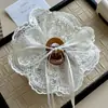 Elegante Pinza de Encaje Coreano para Mujer 2025 Nuevo Pinza para el Cabello en la Parte Posterior de la Cabeza para Mostrar Volumen del Cabello y Pinza de Tiburón de Gama Alta Tocado