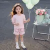 Conjunto de Ropa de Casa Floral Estilo Coreano para Niñas, Conjunto de Dos Piezas de Pijama de Verano Delgado Lindo para Bebé Niña, Ropa Infantil de Moda