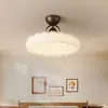 Lámpara de Techo para Dormitorio Estilo Medieval Color Crema Estándar Japonés Tendencia Nacional de Alta Gama Lámpara LED de Diseñador Estudio Dormitorio Principal Simple