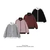 Sudadera retro a cuadros de dos rayas en bloques de color para hombre, nueva de primavera y otoño, chaqueta casual de moda con cuello alto para jóvenes