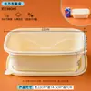 Fiambrera Desechable con Compartimentos, Caja para Empaque para Llevar, Fiambrera de Almidón de Maíz, Apta para Microondas, Caja Degradable para Comida Rápida