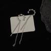 Nicho Design Sense Ear Clip Traseiro Pendurado Longo Borla Brincos em Estilo Frio Simples Avançado Sense Ear Clip Trendy