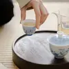Taza de Té Doméstica de Bambú Azul Pintado a Mano de las Dinastías Tang y Song Tamaño Pequeño Taza de Cata de Té Kung Fu Azul y Blanco Teñido con Tinta Taza de Té para Eruditos