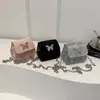 Mini Bolso Bolso de Hombro Mariposa 2024 Verano Nuevo Moderno Cadena Texchy Bolso Cruzado Billetera Fresca para Monedas