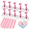 Suporte de Prática para Manicure Japonesa Rack de Prática Tabuleiro de Xadrez Suporte de Exibição de Trabalho Conjunto de Acrílico com Suporte de Unha Magnético Conjunto Venda por Atacado