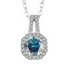 Collar con colgante de plata esterlina S925 de 1 quilate de moissanita, colgante plateado, joyería de diamantes cuadrados estilo T para mujer, venta al por mayor, lujo ligero coreano