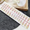 Nuevas Tiras de Uñas Pre-hechas Más Vendidas de 30 Piezas, Parches de Uñas Coloridos Electroplateados, Arte de Uñas Degradado, Uñas Portátiles Color Ojo de Gato Hielo-Transparente
