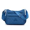 Tendência transfronteiriça nova bolsa feminina bordada multicamadas de nylon de ombro único moderna para mães no trajeto diário bolsa de ombro única feminina casual