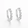 Pendientes de Corazón de Circonita Transfronterizos Europeos y Americanos, Simples y Lujosos para Mujer, Versátiles y Elegantes, Pendientes de Clip de Gama Alta, Pendientes de Moda de Nicho
