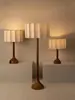 Luminária de Piso de Madeira Maciça Usada para Quarto Sala de Estar Designer Ajustável SantaTMM Estilo Wabi-Sabi Atmosfera Retrô Luminária de Mesa