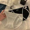 Ropa interior para niñas de algodón puro con abertura alta 7A antibacteriana, entrepierna alargada, sexy, puro deseo, estilo deportivo para niñas, shorts tipo triángulo para mujer