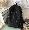 Mochila Nueva Estilo Japonés Ins de Aspecto de Alta Calidad Fresca y Dulce de Color Caramelo con Lazo para Estudiantes de Secundaria y Preparatoria Mochila Ligera