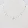 Collar de Plata S925 Perla Gris Cielo Estrellado Lujo Accesible Nicho Cadena Clavícula en Forma de Y un Collar Simple Multiuso