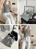 Top de tirantes sexy para chica caliente, escote en V pronunciado, adornado con pedrería, tejido brillante sin mangas, ajustado