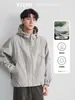 Chamarra con Capucha Yizhi Workwear para Hombre, Otoño 2026 Estilo Funcional Exterior Holgado Cremallera Abrigo Casual