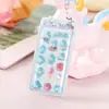 Mini colgante de pegatina Sanrio, pegatina 3D de relieve sólido de cristal, colgante de decoración de pegatina 3D de dibujos animados de resina
