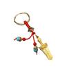 Llavero Colgante de Espada Bagua Dorada de Latón para Coche, Colgante para Bolso de Hombre y Mujer, Estilo Étnico, Nuevo Dinero de los Cinco Emperadores Chinos, Calabaza