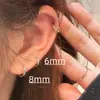 Mini Pendientes de Aguja de Plata 925 para Mujer, Pendientes Perforados, Anillos para Hélice Auricular para Dormir, No Necesitan Quitarse, Pendientes Simples de Nicho de Gama Alta