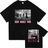 Camiseta Pink Journey 2025 Moda Retrô Roupas Masculinas e Femininas Retrô Harajuku Roupas de Alta Qualidade Camiseta de Algodão