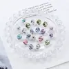 Pedras Strass Coloridas Dongzhou Crystal 7mm com Fundo Pontudo Redondo, Pedras Strass de Vidro Brilhantes Acessórios para Brincos DIY, Pedras Strass Empilháveis para Decorações de Nail Art