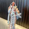 Chaveiro de Couro PU Estrela de Cinco Pontas Criativo Corda Trançada Chaveiro Pingente de Bolsa Acessórios Pingente Pequenos Presentes para Meninas