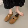 Moda Nova Outono 2026 Sapatos Birkenstock de Bico Redondo, Sapatos Casuais Versáteis Planos de Solado Baixo Populares para o Dia a Dia