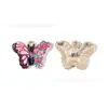 Círculo Duplo Colorido Esmaltado Estampa Animal Borboleta Acessórios de Joia DIY Pingente de Liga Corrente de Celular Chaveiro Charme