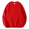 Sudadera de Algodón con Cuello Redondo y Hombro Regular de 300g para Primavera y Otoño para Hombres y Mujeres, Color Sólido Casual Holgada Pulóver Camiseta Básica