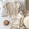 Ropa de Casa para Niños Primavera y Verano Nuevo Pequeña Impresión Modal Clase A Tejido Desnudo Coreano Traje de Pijama para Niñas