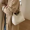 Bolso Cesta Ins Retro con Patrón de Lichi Bolso Cubo Bolso Tote Bolso de Mano Bolso Simple de Hombro Cruzado Bolso Madre-Hija para Mujer