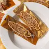 Bolsa de embalaje para barco de arroz glutinoso dorado, caja de galletas de caramelo y almendra, caja de embalaje para galletas, carcasa de galleta sellada a máquina para pastelería de turrón